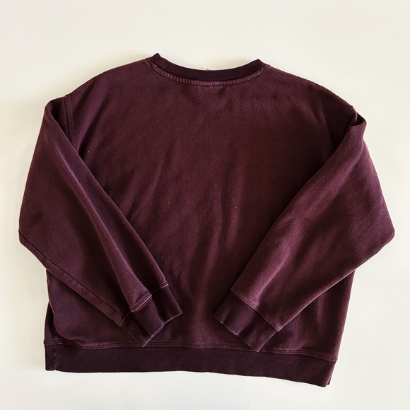 H&M New York City Burgundy Embroidered Crewneck Sweater - Size S - Picture 6 of 7